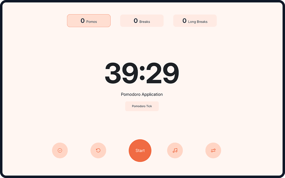 Pomodoro Timer UI